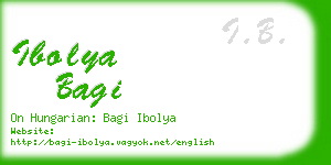 ibolya bagi business card